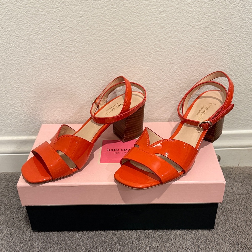 Kate Spade Vibrant Orange Heels